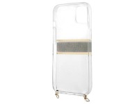 Funda rígida transparente Guess GUHCP13SKC4GBGO para iPhone 13 mini de 5,4" con correa marrón y cade Funda rígida transparente Guess GUHCP13SKC4GBGO para iPhone 13 mini de 5,4" con correa marrón y cade