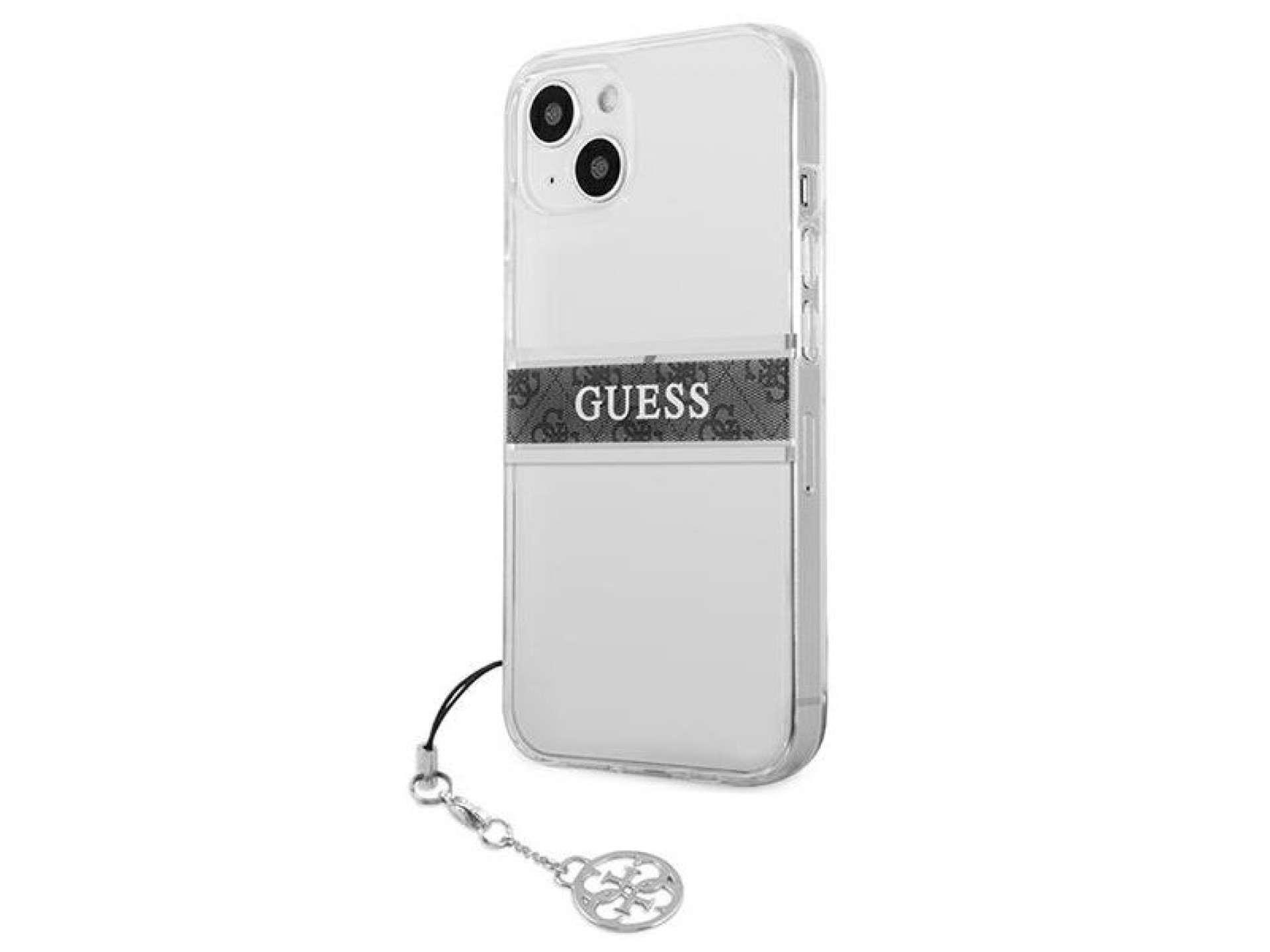 Funda rígida transparente Guess GUHCP13SKB4GGR para iPhone 13 mini de 5,4