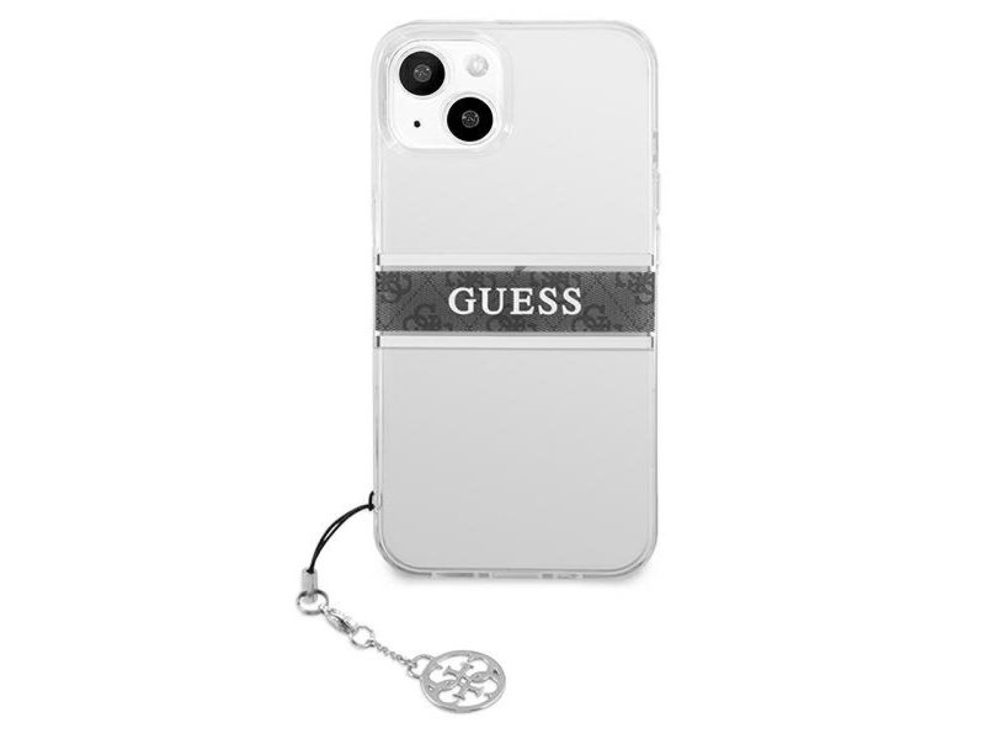 Funda rígida transparente Guess GUHCP13SKB4GGR para iPhone 13 mini de 5,4