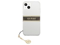 Guess GUHCP13SKB4GBR iPhone 13 mini 5.4" Transparent hardcase 4G Brown Strap Charm Guess GUHCP13SKB4GBR iPhone 13 mini 5.4" Transparent hardcase 4G Brown Strap Charm