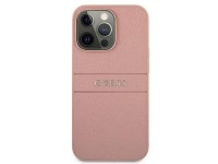 Capa rígida rosa/rosa com listras Saffiano Guess GUHCP13XPSASBPI para iPhone 13 Pro Max 6.7" Capa rígida rosa/rosa com listras Saffiano Guess GUHCP13XPSASBPI para iPhone 13 Pro Max 6.7"