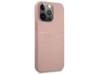 Capa rígida rosa/rosa com listras Saffiano Guess GUHCP13XPSASBPI para iPhone 13 Pro Max 6.7" Capa rígida rosa/rosa com listras Saffiano Guess GUHCP13XPSASBPI para iPhone 13 Pro Max 6.7"