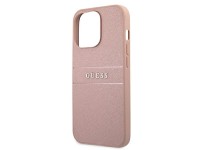 Capa rígida rosa/rosa com listras Saffiano Guess GUHCP13XPSASBPI para iPhone 13 Pro Max 6.7" Capa rígida rosa/rosa com listras Saffiano Guess GUHCP13XPSASBPI para iPhone 13 Pro Max 6.7"