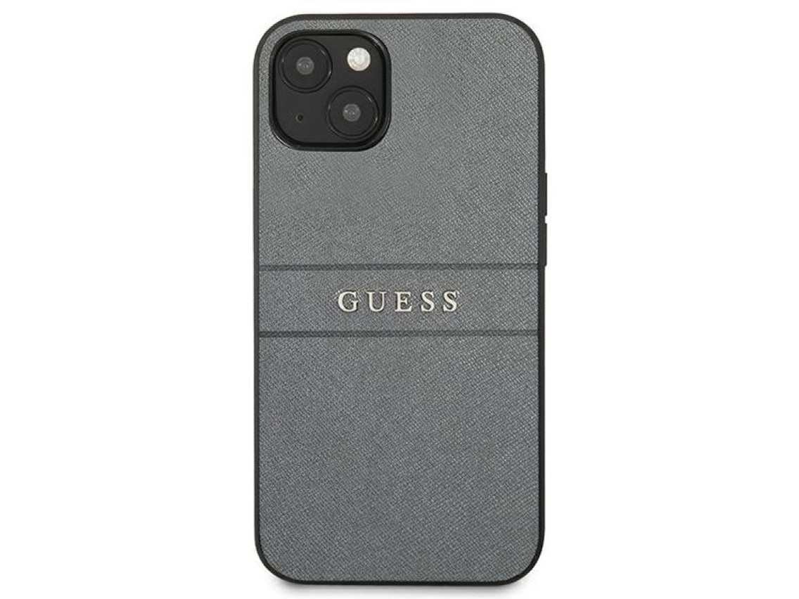 Pulseira Guess GUHCP13SPSASBGR para iPhone 13 mini 5.4" cinza/cinza Saffiano