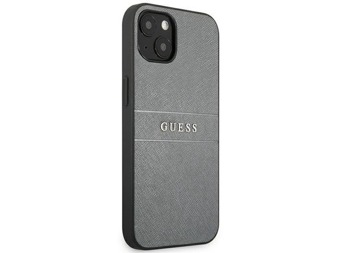 Pulseira Guess GUHCP13SPSASBGR para iPhone 13 mini 5.4" cinza/cinza Saffiano