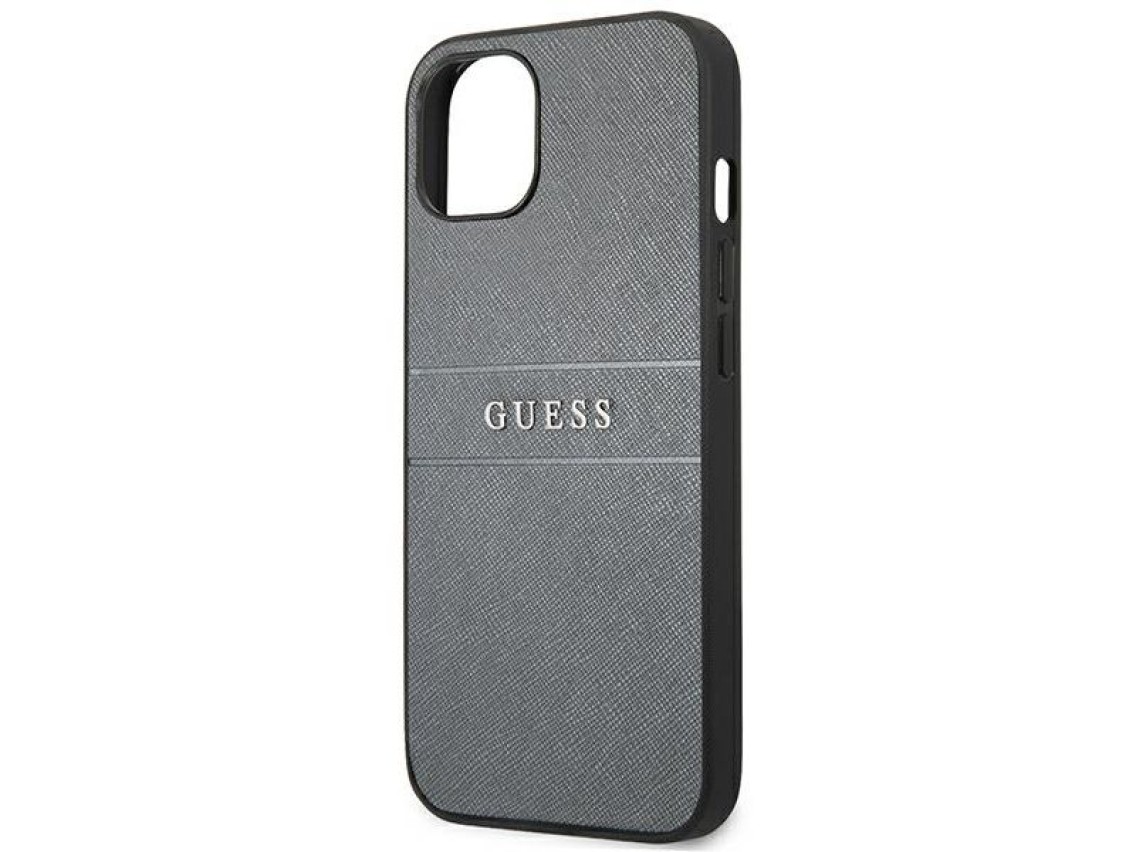 Pulseira Guess GUHCP13SPSASBGR para iPhone 13 mini 5.4" cinza/cinza Saffiano