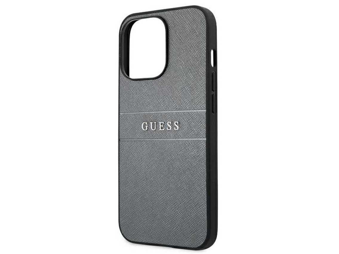 Correa Guess GUHCP13LPSASBGR para iPhone 13 Pro / 13 de 6,1" gris/gris Saffiano