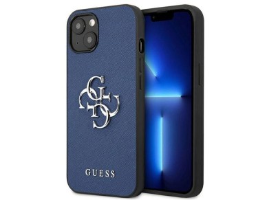 Guess GUHCP13SSA4GSBL iPhone 13 mini 5.4" blue/blue hardcase Saffiano 4G Metal Logo Guess GUHCP13SSA4GSBL iPhone 13 mini 5.4" blue/blue hardcase Saffiano 4G Metal Logo
