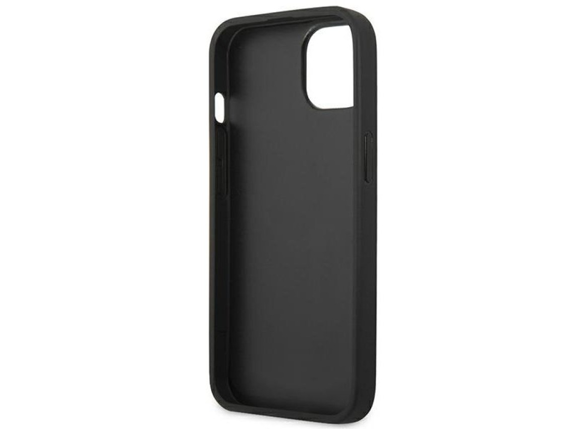 Funda rígida Guess GUHCP13SSA4GSBL para iPhone 13 mini de 5,4" azul/azul, Saffiano, 4G, con logo met