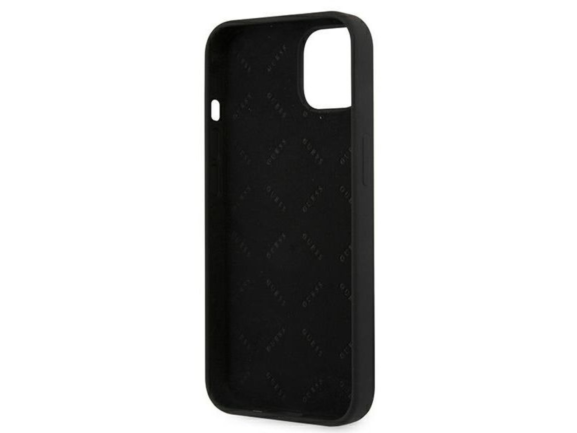 Capa rígida de silicone preta/preta com logo 4G para iPhone 13 mini 5.4