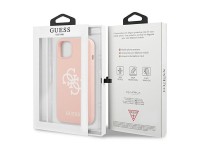Capa r�gida de silicone Guess GUHCP13SLS4GWPI para iPhone 13 mini 5.4" rosa/rosa com logotipo 4G