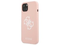 Funda de silicona Guess con logo 4G para iPhone 13 / 14 / 15 - Rosa Funda de silicona Guess con logo 4G para iPhone 13 / 14 / 15 - Rosa