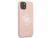 Funda de silicona Guess con logo 4G para iPhone 13 / 14 / 15 - Rosa Funda de silicona Guess con logo 4G para iPhone 13 / 14 / 15 - Rosa