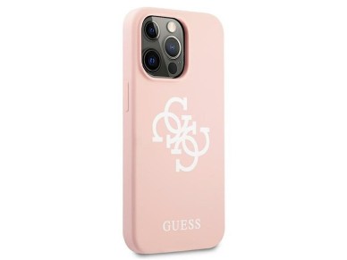 Guess GUHCP13LLS4GWPI iPhone 13 Pro / 13 6.1" pink/pink hard case Silicone 4G Logo Guess GUHCP13LLS4GWPI iPhone 13 Pro / 13 6.1" pink/pink hard case Silicone 4G Logo