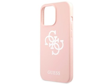 Guess GUHCP13LLS4GWPI iPhone 13 Pro / 13 6.1" pink/pink hard case Silicone 4G Logo Guess GUHCP13LLS4GWPI iPhone 13 Pro / 13 6.1" pink/pink hard case Silicone 4G Logo