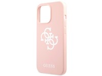 Capa rígida de silicone rosa com logo 4G para iPhone 13 Pro / 13 de 6,1" Guess GUHCP13LLS4GWPI Capa rígida de silicone rosa com logo 4G para iPhone 13 Pro / 13 de 6,1" Guess GUHCP13LLS4GWPI