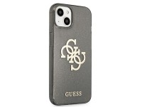 Capa rígida preta/preta com glitter e logo grande para iPhone 13 mini 5.4" da Guess (GUHCP13SPCUGL4G Capa rígida preta/preta com glitter e logo grande para iPhone 13 mini 5.4" da Guess (GUHCP13SPCUGL4G