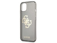 Capa rígida preta/preta com glitter e logo grande para iPhone 13 mini 5.4" da Guess (GUHCP13SPCUGL4G Capa rígida preta/preta com glitter e logo grande para iPhone 13 mini 5.4" da Guess (GUHCP13SPCUGL4G