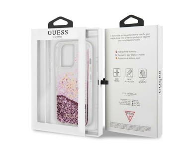Guess GUHCP13XLG4GPI iPhone 13 Pro Max 6.7" pink/pink hardcase 4G Big Liquid Glitter Guess GUHCP13XLG4GPI iPhone 13 Pro Max 6.7" pink/pink hardcase 4G Big Liquid Glitter