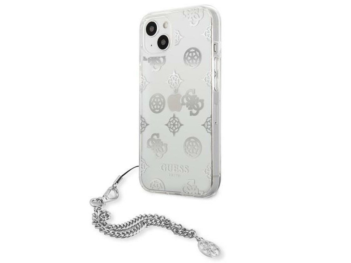 Guess GUHCP13SKPESI iPhone 13 mini 5.4" silver/silver hardcase Peony Chain Collection