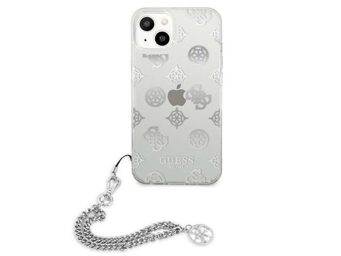 Guess GUHCP13SKPESI iPhone 13 mini 5.4" silver/silver hardcase Peony Chain Collection