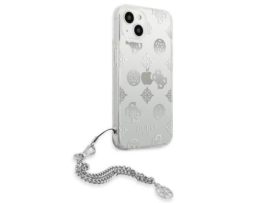 Guess GUHCP13SKPESI iPhone 13 mini 5.4" silver/silver hardcase Peony Chain Collection