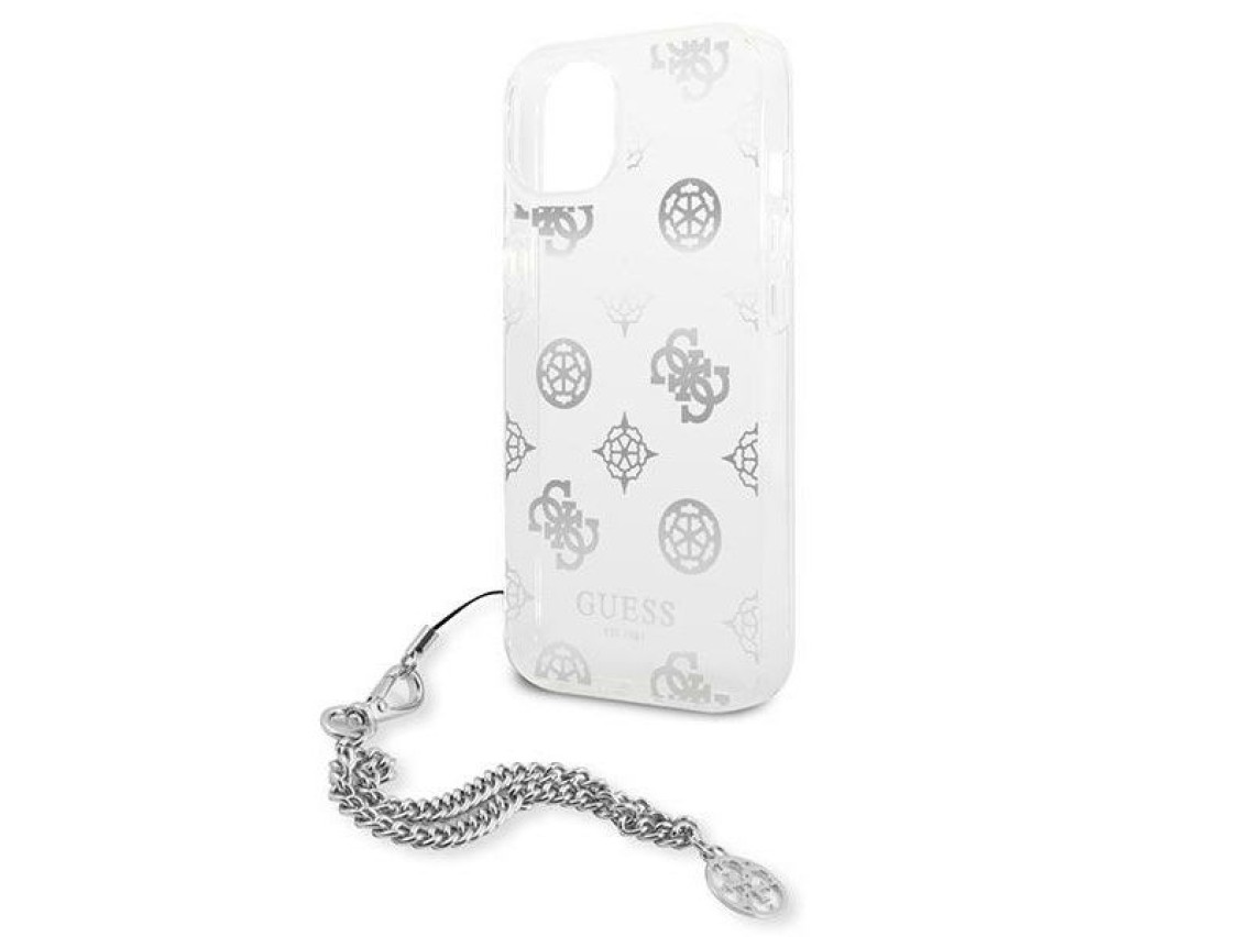 Guess GUHCP13SKPESI iPhone 13 mini 5.4" silver/silver hardcase Peony Chain Collection