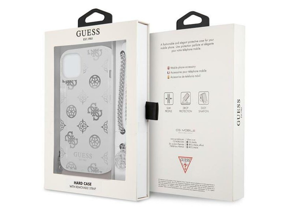 Guess GUHCP13SKPESI iPhone 13 mini 5.4" silver/silver hardcase Peony Chain Collection