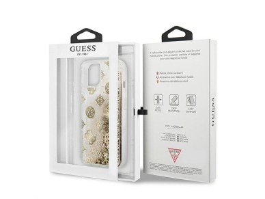 Guess GUHCP13SLGPEGO iPhone 13 mini 5.4" gold/gold hardcase Peony Liquid Glitter Guess GUHCP13SLGPEGO iPhone 13 mini 5.4" gold/gold hardcase Peony Liquid Glitter