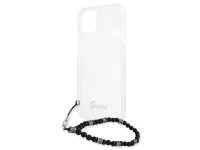 Funda rígida transparente Guess GUHCP13SKPSBK para iPhone 13 mini de 5,4", color negro perla. Funda rígida transparente Guess GUHCP13SKPSBK para iPhone 13 mini de 5,4", color negro perla.