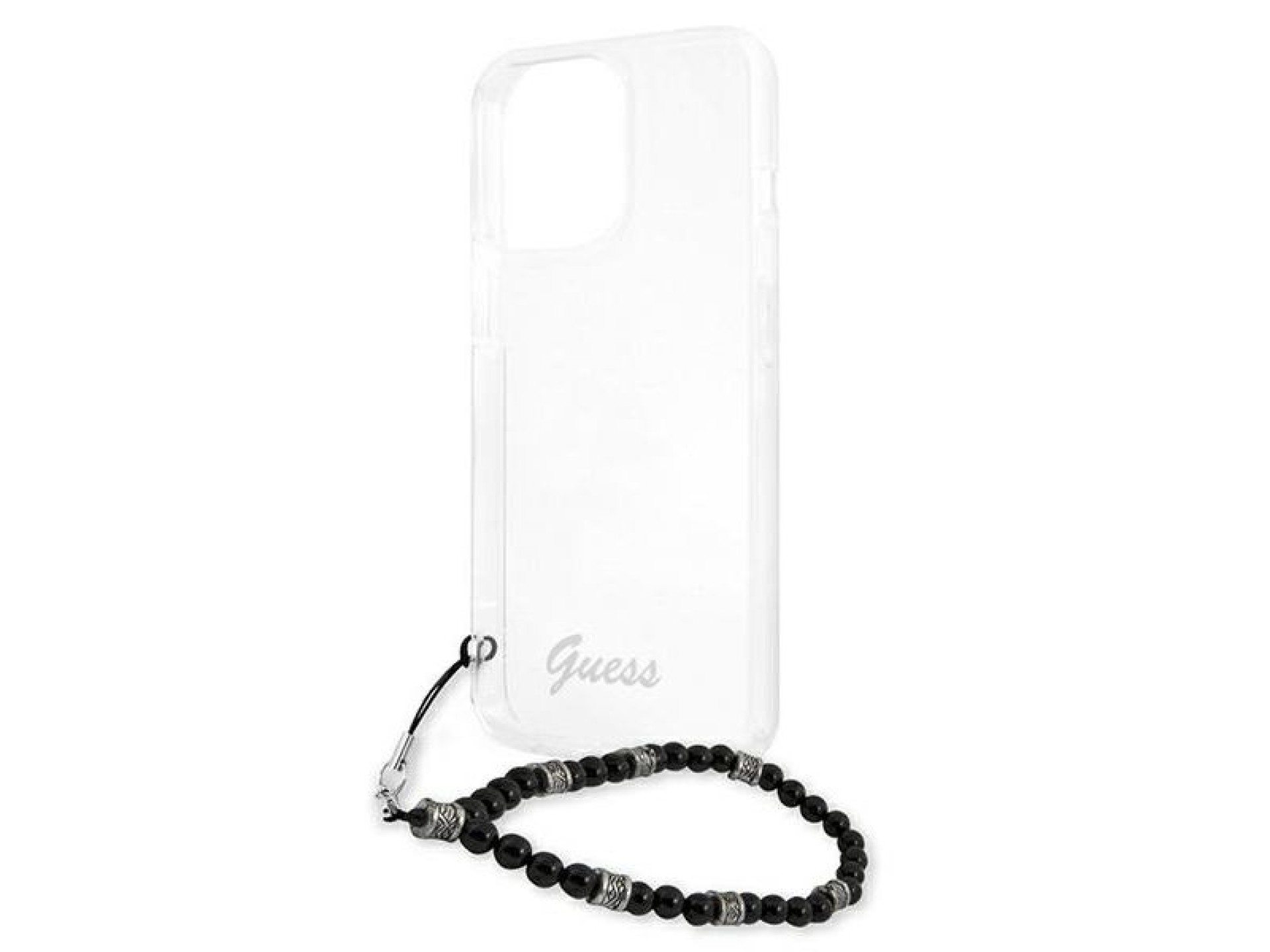 Capa rígida transparente Guess GUHCP13XKPSBK para iPhone 13 Pro Max 6.7
