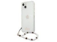 Funda rígida transparente Guess GUHCP13SKPSWH para iPhone 13 mini de 5,4", color blanco perla. Funda rígida transparente Guess GUHCP13SKPSWH para iPhone 13 mini de 5,4", color blanco perla.