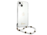 Funda rígida transparente Guess GUHCP13SKPSWH para iPhone 13 mini de 5,4", color blanco perla. Funda rígida transparente Guess GUHCP13SKPSWH para iPhone 13 mini de 5,4", color blanco perla.