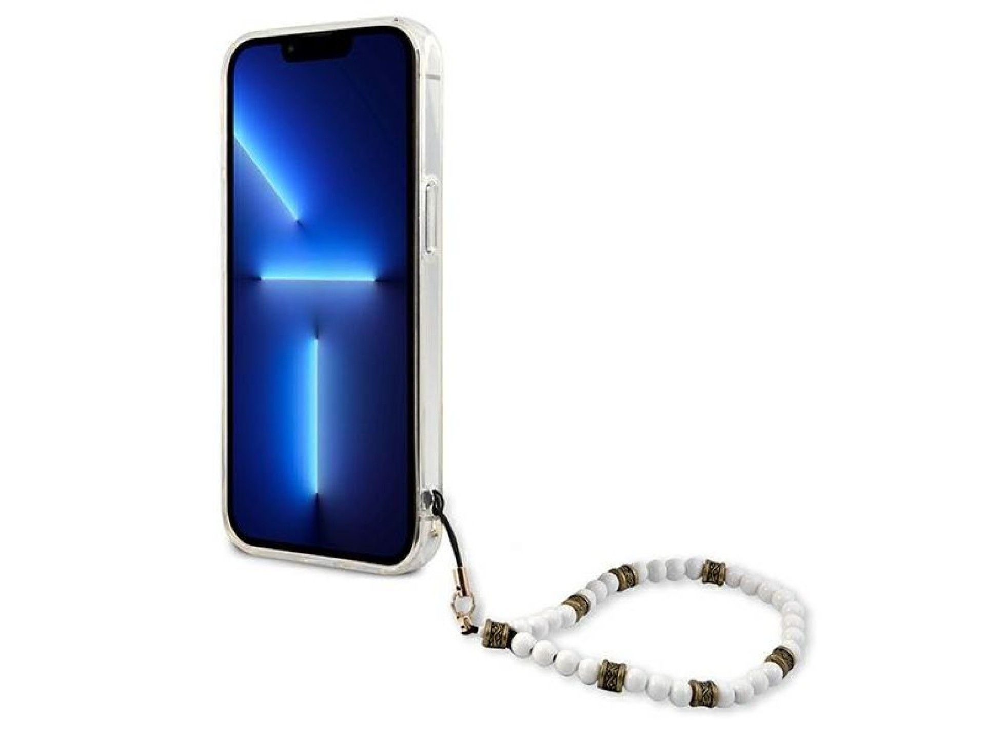 Funda rígida transparente Guess GUHCP13SKPSWH para iPhone 13 mini de 5,4