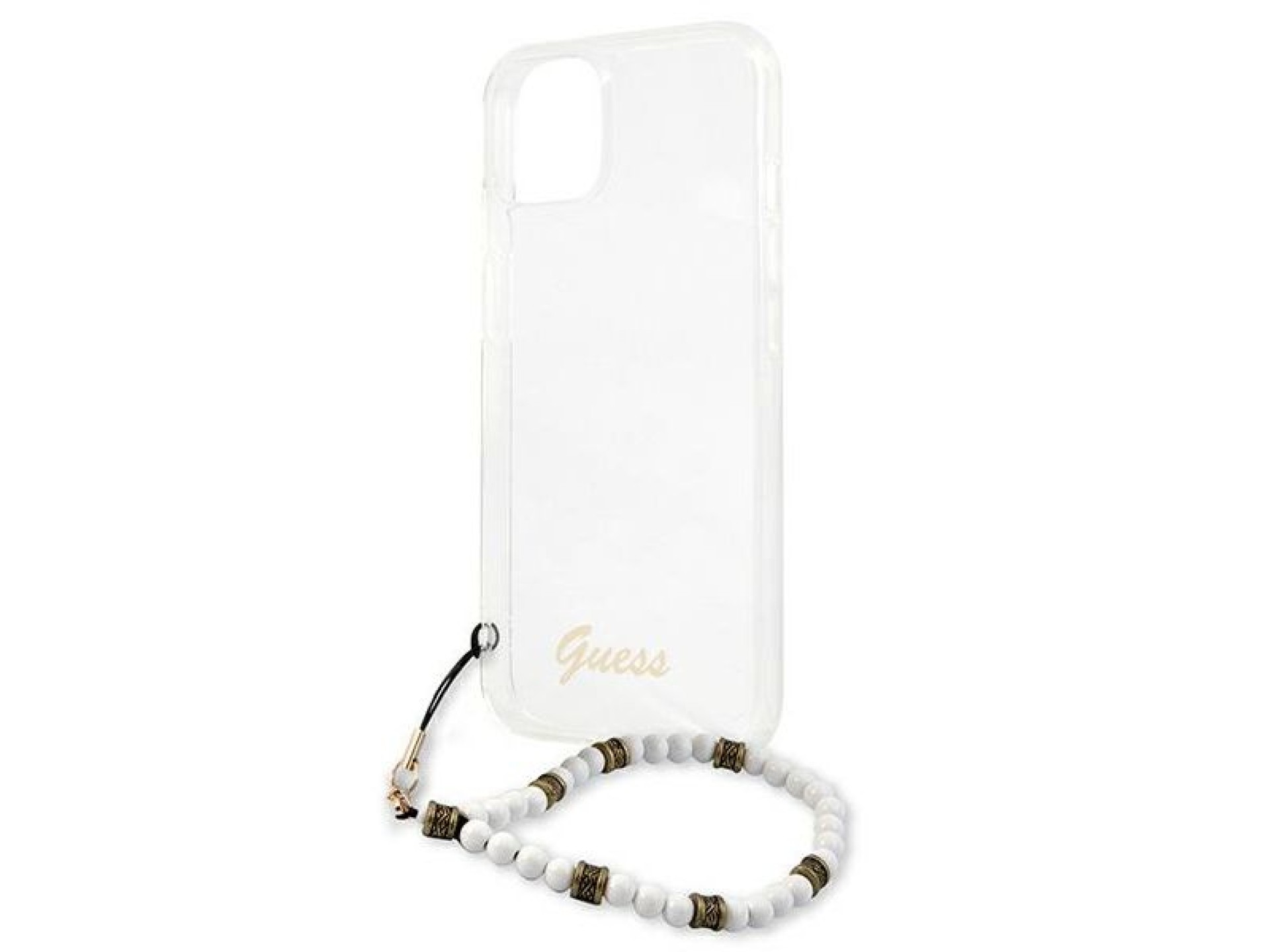 Funda rígida transparente Guess GUHCP13SKPSWH para iPhone 13 mini de 5,4
