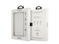 Funda rígida transparente Guess GUHCP13SKPSWH para iPhone 13 mini de 5,4", color blanco perla. Funda rígida transparente Guess GUHCP13SKPSWH para iPhone 13 mini de 5,4", color blanco perla.