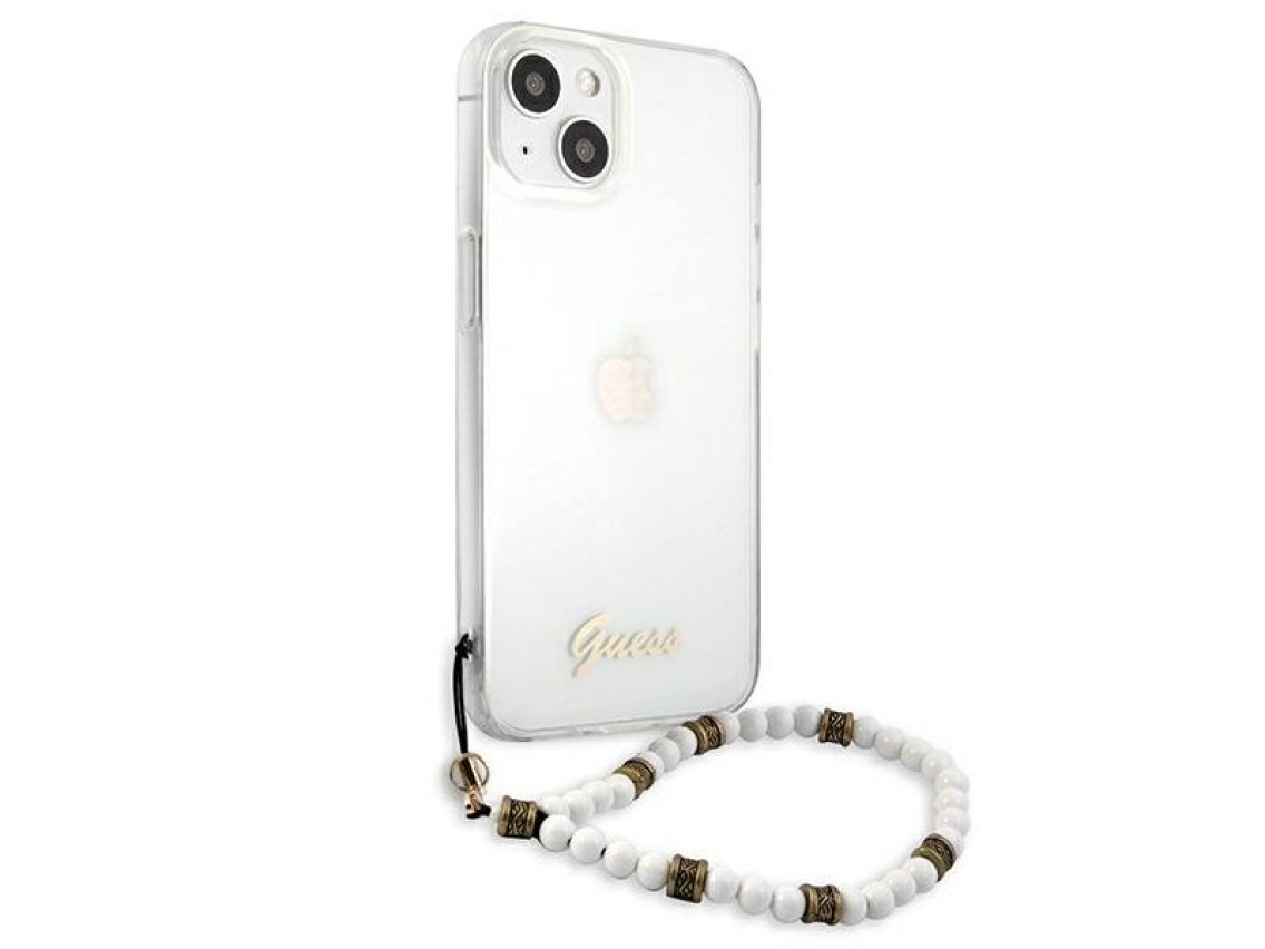 Guess GUHCP13MKPSWH iPhone 13 6.1" Transparent hardcase White Pearl