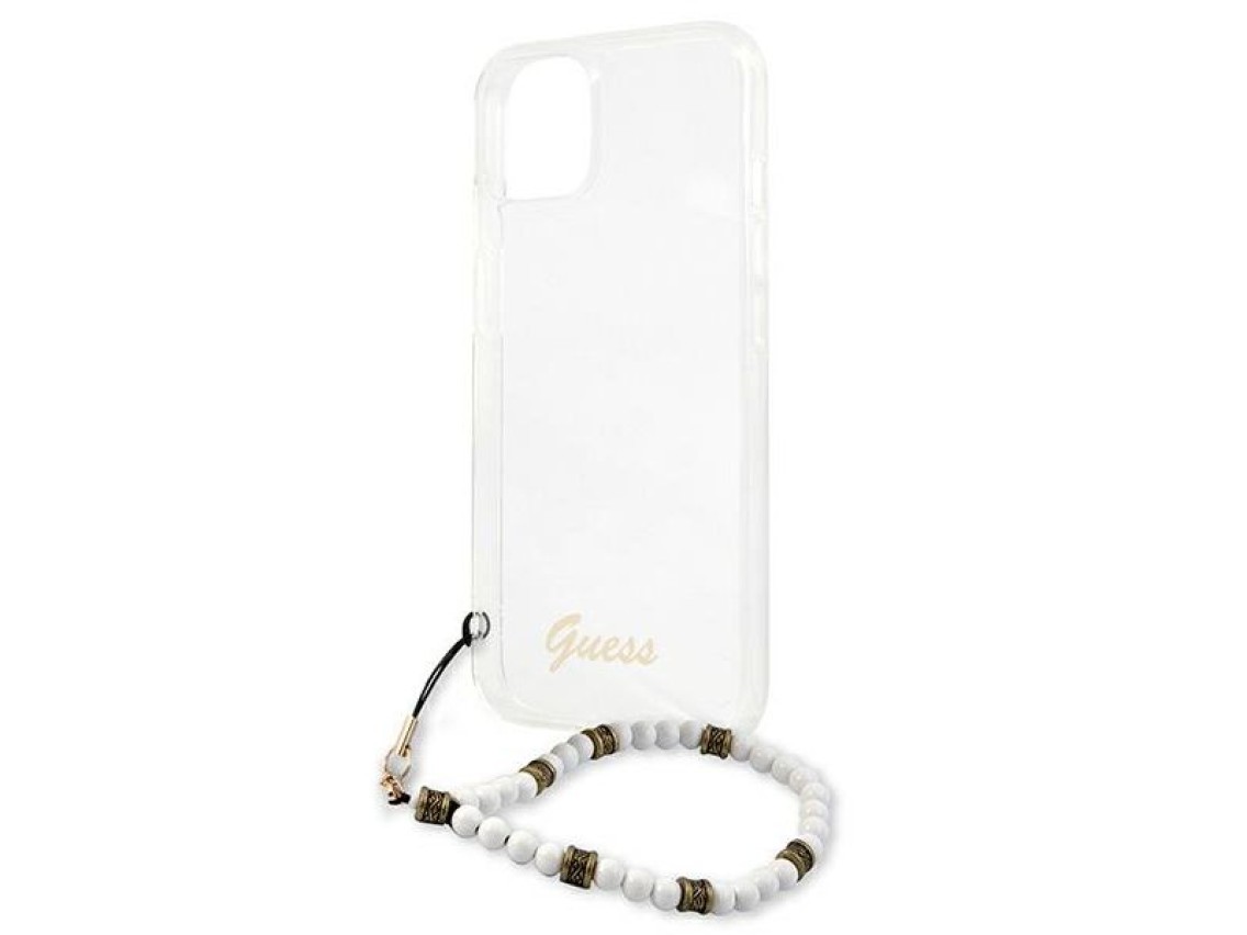 Guess GUHCP13MKPSWH iPhone 13 6.1" Transparent hardcase White Pearl