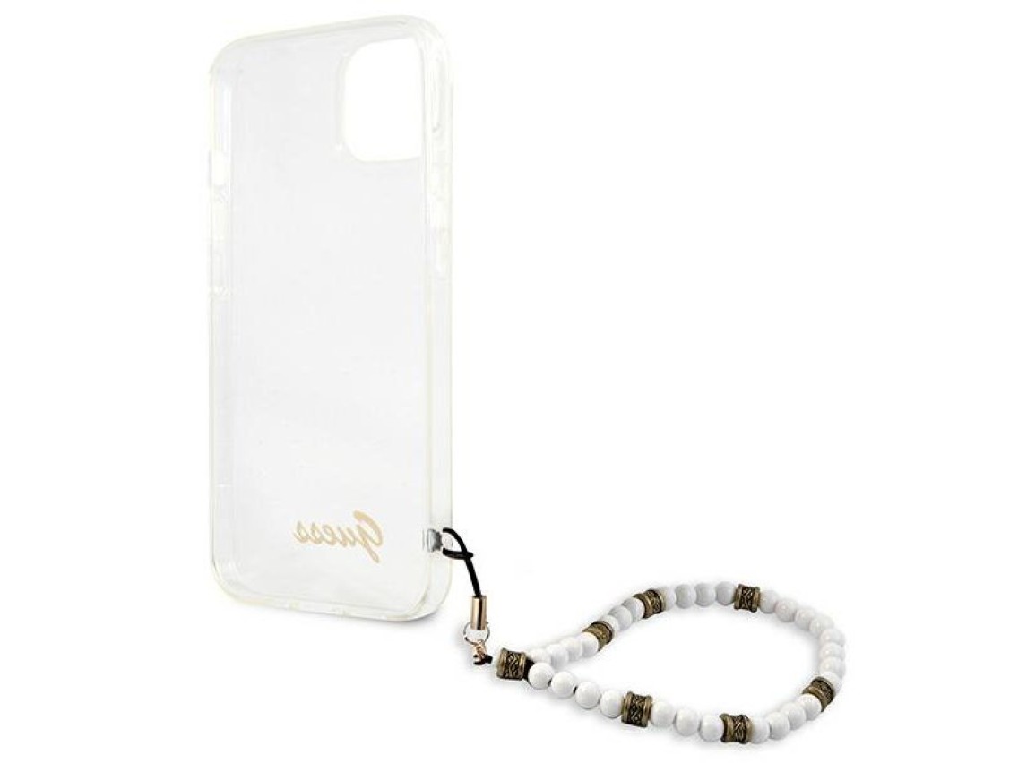 Guess GUHCP13MKPSWH iPhone 13 6.1" Transparent hardcase White Pearl