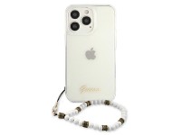 Guess GUHCP13LKPSWH iPhone 13 Pro / 13 6.1" Transparent Hardcase White Pearl Guess GUHCP13LKPSWH iPhone 13 Pro / 13 6.1" Transparent Hardcase White Pearl