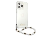 Guess GUHCP13LKPSWH iPhone 13 Pro / 13 6.1" Transparent Hardcase White Pearl Guess GUHCP13LKPSWH iPhone 13 Pro / 13 6.1" Transparent Hardcase White Pearl