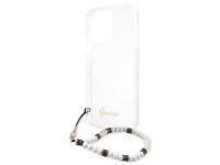 Guess GUHCP13LKPSWH iPhone 13 Pro / 13 6.1" Transparent Hardcase White Pearl Guess GUHCP13LKPSWH iPhone 13 Pro / 13 6.1" Transparent Hardcase White Pearl