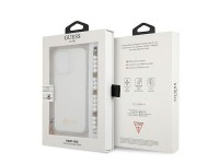 Guess GUHCP13LKPSWH iPhone 13 Pro / 13 6.1" Transparent Hardcase White Pearl Guess GUHCP13LKPSWH iPhone 13 Pro / 13 6.1" Transparent Hardcase White Pearl