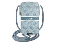 Bolsa Guess GUPHL4GDBL 6.7" azul/azul com estojo rígido e listras 4G Bolsa Guess GUPHL4GDBL 6.7" azul/azul com estojo rígido e listras 4G