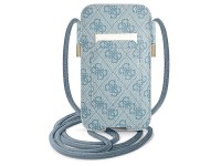 Bolsa Guess GUPHL4GDBL 6.7" azul/azul com estojo rígido e listras 4G Bolsa Guess GUPHL4GDBL 6.7" azul/azul com estojo rígido e listras 4G