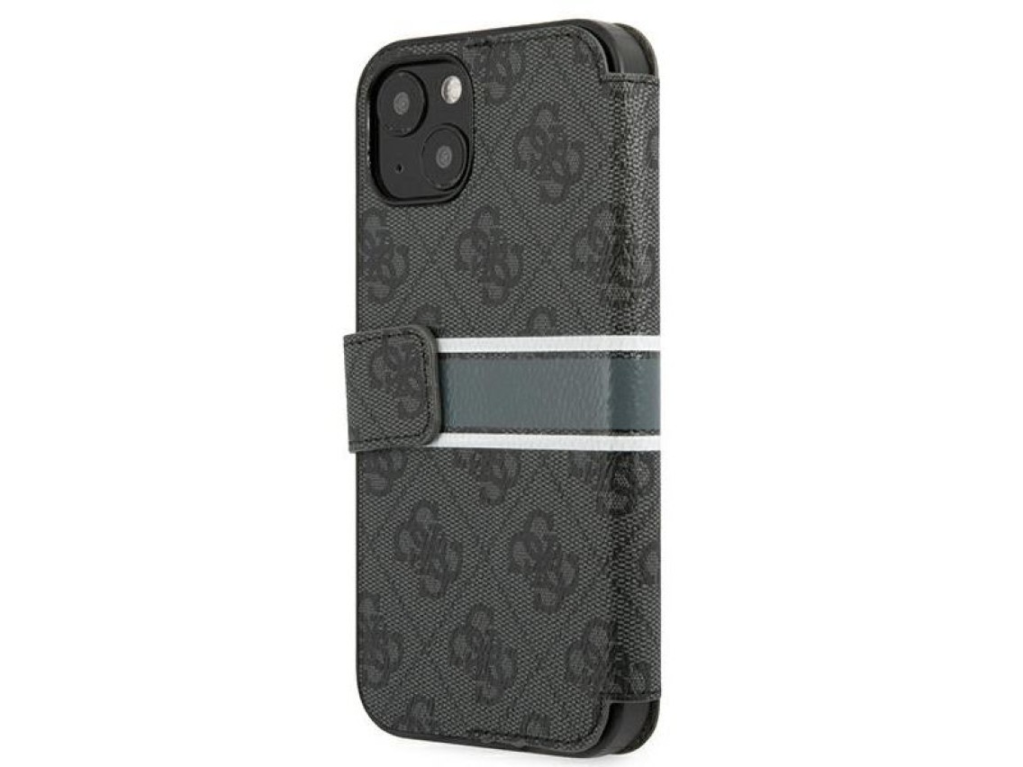 Guess GUBKP13S4GDGR iPhone 13 mini 5.4" cinza/cinza livro 4G Listrado