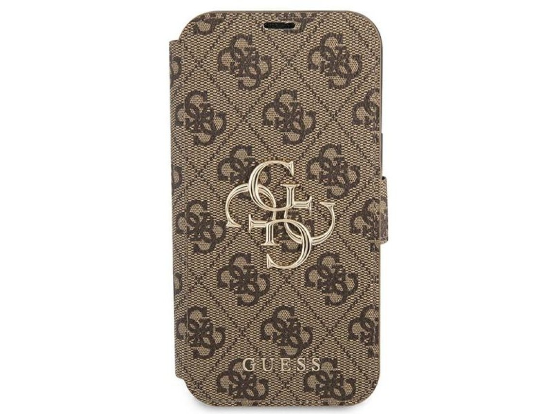 Guess GUBKP13X4GMGBR iPhone 13 Pro Max 6.7" marrom/marrom livro 4G Big Metal Logo