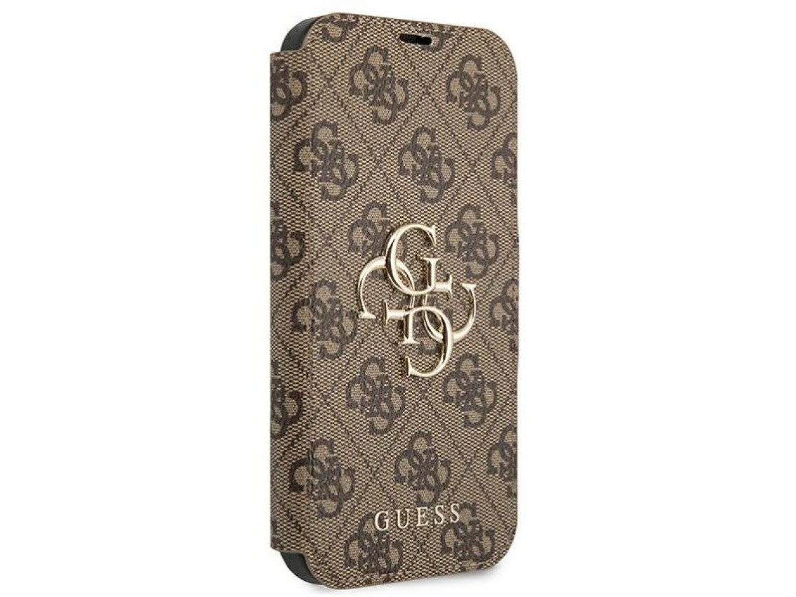 Guess GUBKP13X4GMGBR iPhone 13 Pro Max 6.7" marrom/marrom livro 4G Big Metal Logo