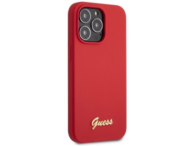 Guess GUHCP13XLSLMGRE iPhone 13 Pro Max 6.7" red/burgundy hard case Silicone Vintage Gold Logo Guess GUHCP13XLSLMGRE iPhone 13 Pro Max 6.7" red/burgundy hard case Silicone Vintage Gold Logo