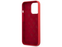 Capa rígida Guess GUHCP13XLSLMGRE para iPhone 13 Pro Max 6.7" nas cores vermelho/bordô, com logotipo Capa rígida Guess GUHCP13XLSLMGRE para iPhone 13 Pro Max 6.7" nas cores vermelho/bordô, com logotipo